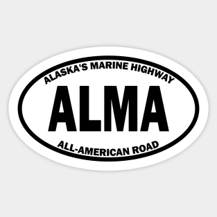 Alaska's Marine Highway All-American Road oval Sticker
